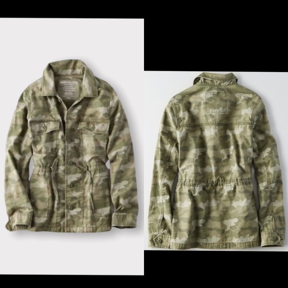 American Eagle Camo Green Military Jacket